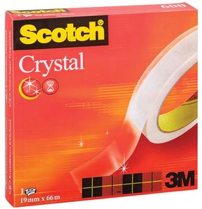 Scotch Plakband Crystal ft 19 mm x 66 m, doos met 1 rolletje