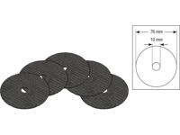Hazet 9033-010/5 9033-010/5 Doorslijpschijf recht 76 mm 5 stuk(s) Staal