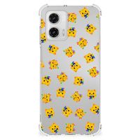 Doorzichtige Silicone Hoesje voor Motorola Moto G73 Katten Emojis - thumbnail