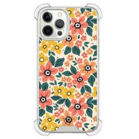 iPhone 12 (Pro) siliconen shockproof hoesje - Blossom