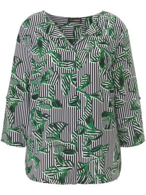 Blouse in A-lijn 3/4-mouwen en print Van Doris Streich groen