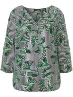 Blouse in A-lijn 3/4-mouwen en print Van Doris Streich groen
