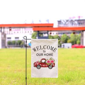 12 x 18 Double Sided Printed Burlap Hello Spring Welcome Garden Flag Yard Flag Holiday Outdoor Decor Flag