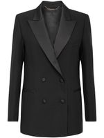 Philipp Plein blazer ample à boutonnière croisée - Noir - thumbnail