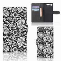 Sony Xperia XZ1 Hoesje Black Flowers