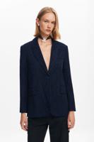 Geborduurde bloemenblazer - BLUE - L