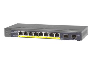 NETGEAR ProSAFE Smart Switch - GS110TP - 8 Power over Ethernet (PoE) poorten met 2 Gigabit Fiber SFP