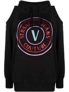 Versace Jeans Couture hoodie à logo imprimé - Noir