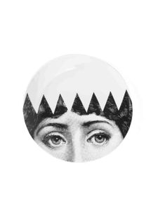 Fornasetti assiette à visage imprimée - Blanc