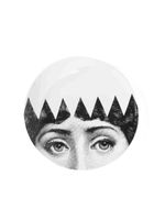 Fornasetti assiette à visage imprimée - Blanc