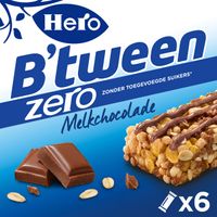 Tussendoortje Hero B&apos;tween melkchocolade zero 6pack reep 20gr - thumbnail