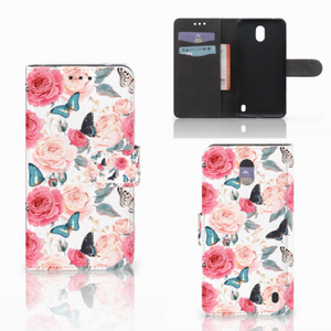 Nokia 2 Hoesje Butterfly Roses