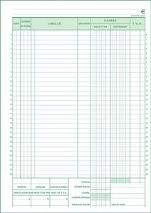 Exacompta kasboek, ft A4, Franstalig, dupli (50 x 2 vel)