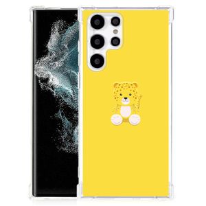 Samsung Galaxy S22 Ultra Stevig Bumper Hoesje Baby Leopard