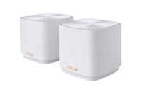 ASUS ZenWiFi AX Mini (XD5) Dual-Band Whole Home Mesh System (2 Pack), WiFi 6, 802.11ax, Dekking tot 445m2 / 5 of meer kamers, levenslange netwerkbeveiliging en ouderlijk toezicht