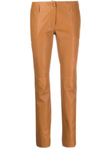 Forte Forte pantalon fuselé en cuir - Marron