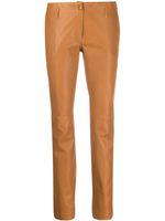 Forte Forte pantalon fuselé en cuir - Marron