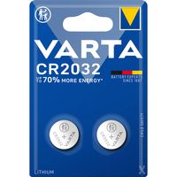 Varta Lithium-Knoopcelbatterij CR2032 | 3 V DC | 230 mAh | 2 stuks | Zilver | 1 stuks - 6032101402 - 6032101402 - thumbnail