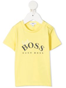 BOSS Kidswear t-shirt à logo imprimé - Jaune