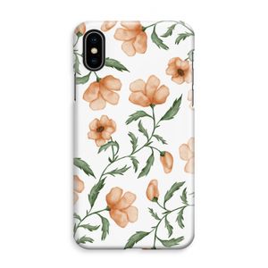 Peachy flowers: iPhone XS Max Volledig Geprint Hoesje