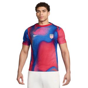 Nike USA Pre-Match Trainingsshirt 2024-2026 Rood Blauw Wit