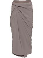 Rick Owens jupe portefeuille à coupe mi-longue - Gris