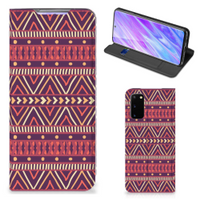 Samsung Galaxy S20 Hoesje met Magneet Aztec Paars - thumbnail