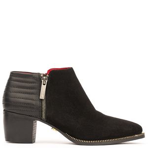 honest flat bootie black