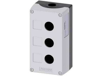 Siemens SIRIUS ACT 3SU1853-0AA00-0AB1 Lege behuizing 3 inbouwplaatsen, Voor bodembevestiging (l x b x h) 158.4 x 85 x 64 mm Grijs 1 stuk(s)