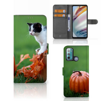 Motorola Moto G60 Telefoonhoesje met Pasjes Kitten - thumbnail