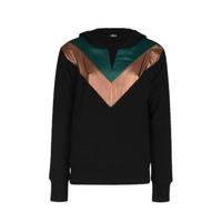 Jill & Mitch by Shoeby hoodie Georga zwart/groen/goud