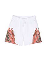 Marcelo Burlon County Of Milan Kids short de jogging à imprimé ailes - Blanc