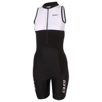 Zone3 Lava long distance mouwloos trisuit zwart/wit dames S