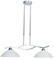 Steinhauer Eettafel hanglamp Capri 2-lichts chroom met wit 6836ST - thumbnail