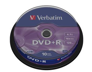 Verbatim DVD+R Matt Silver 4,7 GB 10 stuk(s)