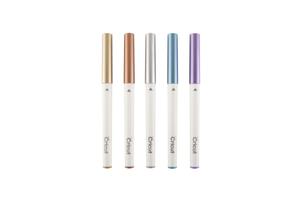 Cricut Explore/Maker Medium Point 5-Pack Stiftset Metallic, Goud, Koper, Zilver, Blauw, Lila