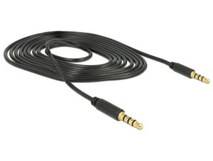 Delock 83436 Stereo Jack Kabel 3,5 mm 4-pins male naar male 2 m zwart