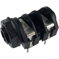 Cliff CL1174A Jackplug 6,35 mm Bus, inbouw horizontaal Aantal polen: 2 Mono Zwart 1 stuk(s)