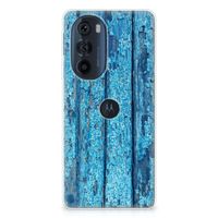 Motorola Edge 30 Pro Bumper Hoesje Wood Blue