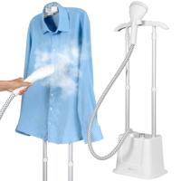 Clatronic, kledingstomer TDC3809 wit 1600 W met verwijderbare tank van 1,2 liter, 3-traps stoominstelling, telescoopsteel van 1,5 m, inclusief accessoires, ideaal voor kleding en gevoelig textiel