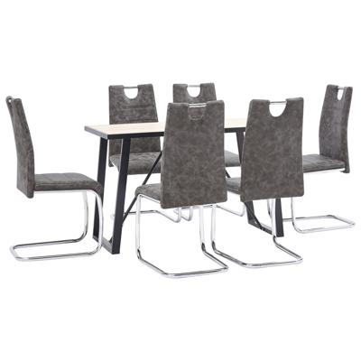 vidaXL 7-delige Eethoek kunstleer bruin vidaXL 7-delige Eethoek kunstleer bruin