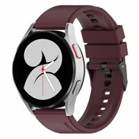 By Qubix - Siliconen gesp bandje - Bordeaux - Compatible met Garmin Vivoactive 6 / Vivoactive 5 / Vivoactive 3 - Compatible Garmin bandje - Bandbreedte: 20mm