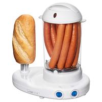 Clatronic 2in1 Hot Dog Maker & Egg Cooker | Hotdog Maker Set voor 1-14 worsten | Egg Cooker voor maximaal 6 eieren | met verwarmde roestvrijstalen spike |incl. maatbeker met eierprikker |HDM 3420 EK N