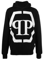 Philipp Plein hoodie à logo imprimé - Noir - thumbnail