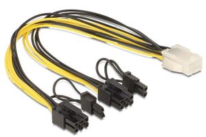 Delock 83433 PCI Express voedingskabel 6-pins female > 2 x 8-pins male 30cm