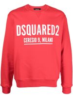 DSQUARED2 sweat en coton à logo imprimé - Rouge