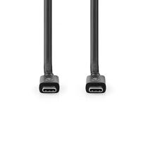 USB-Kabel - USB 4.0 Gen 2x2 - USB-C Male - USB-C Male - 240 W - 8K@60Hz - 20 Gbps - Vernikkeld - 2.00 m - Rond - PVC - Zwart - Doos
