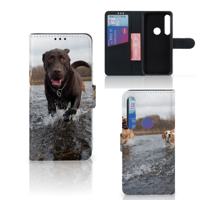 Motorola Moto G8 Plus Telefoonhoesje met Pasjes Honden Labrador