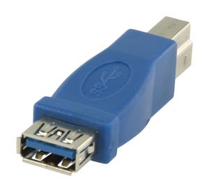 Valueline VLCP61900L tussenstuk voor kabels USB B USB A Blauw