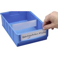 Allit 456597 Etiketten voor stapelbak ProfiPlus ShelfBox Label B Wit, Transparant 20 stuk(s)